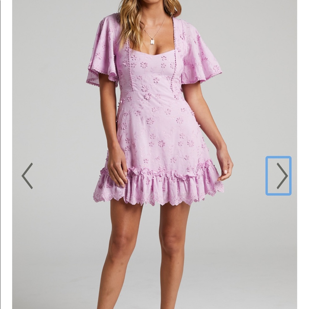 New with tags dress from Showpo in lilac pink color, size 8 U.S.
